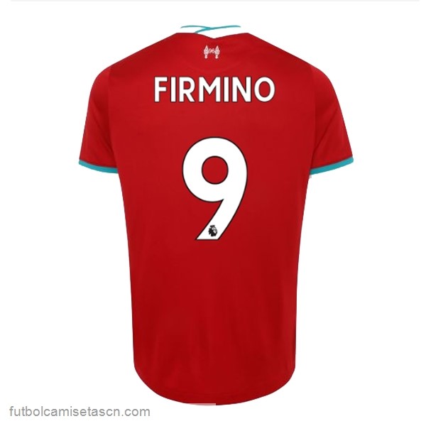 Camiseta Liverpool NO.9 Firmino 1ª 2020/21 Rojo